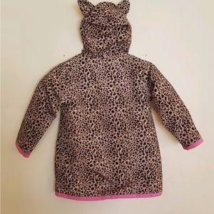 Girl’s Leopard Print Rain Jacket